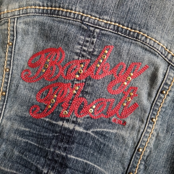 Baby Phat Girlz Y2K Embroidered Jean Jacket Size 5/6 - Picture 7 of 10